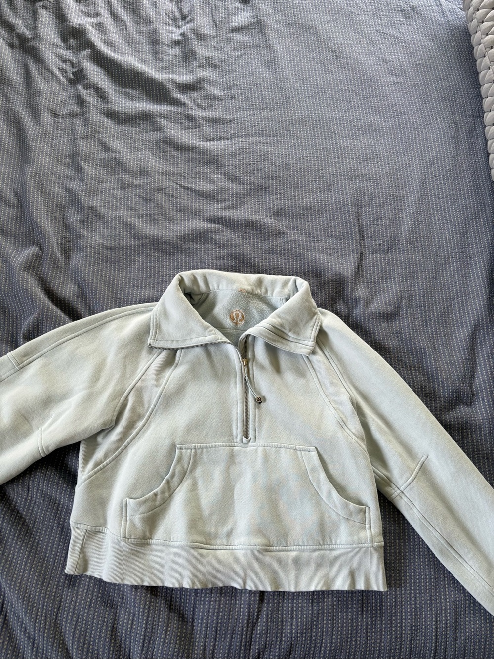 lululemon athletica Kids Sage Green Half-Zip Pullover Hoodie